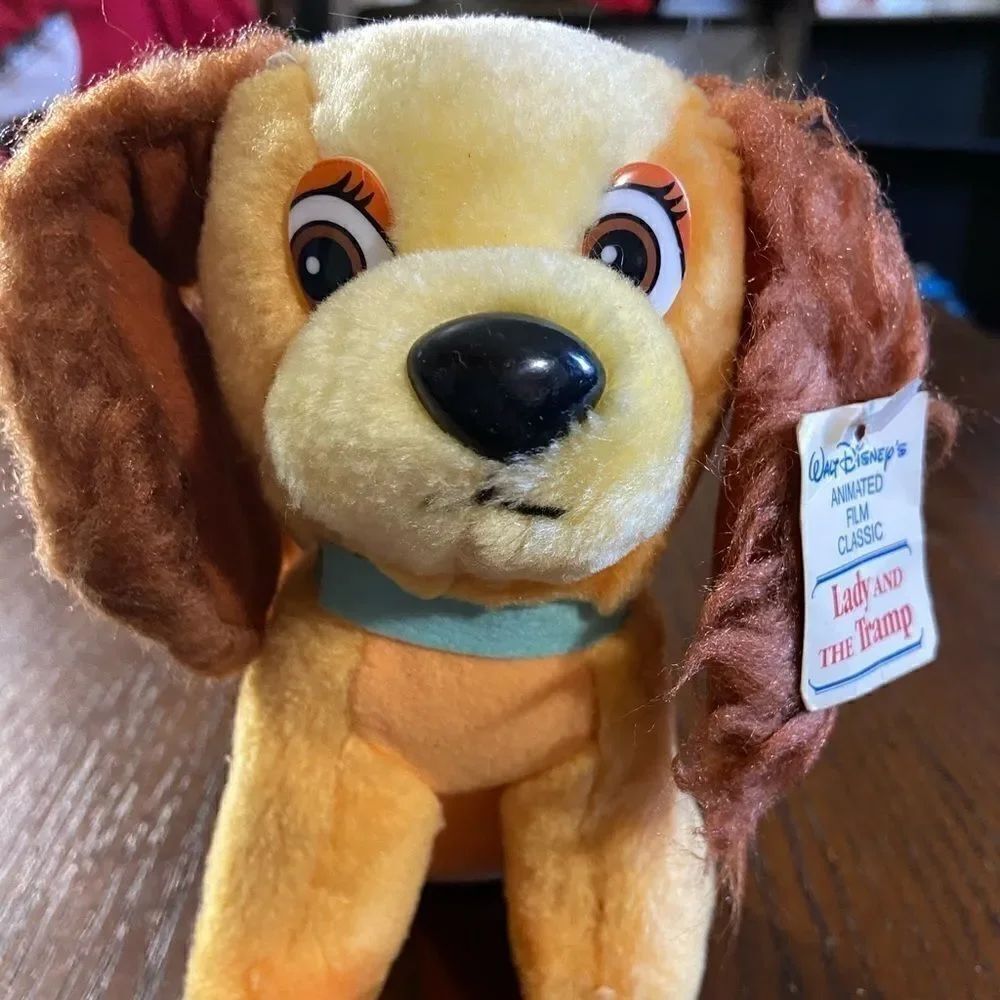 Vintage 90’s lady and the tramp plush with tags